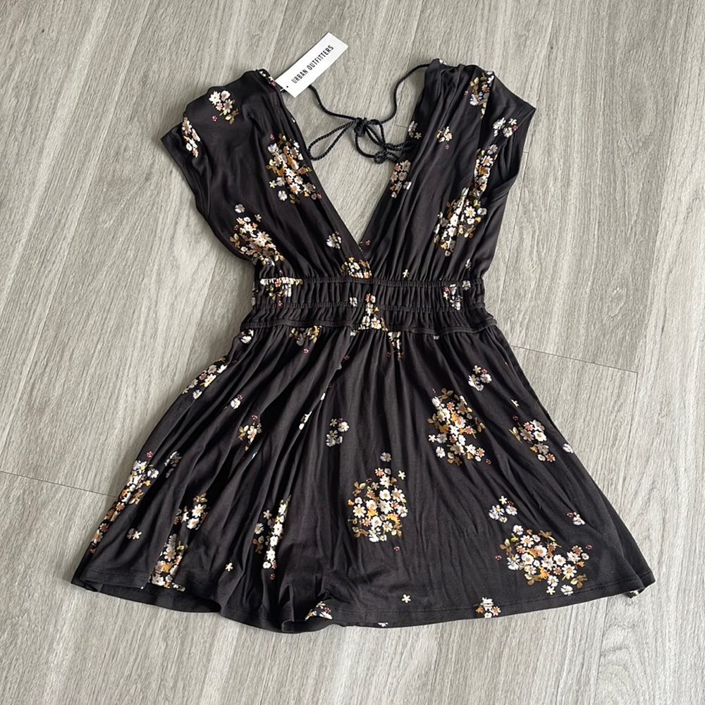 Urban Outfitters Black Floral Romper